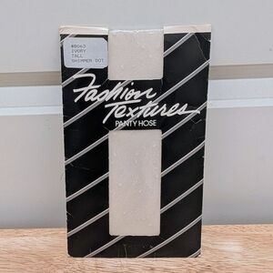 NWT Vintage Fashion Textures Tall Sheer Ivory Shimmer Tights with Dots